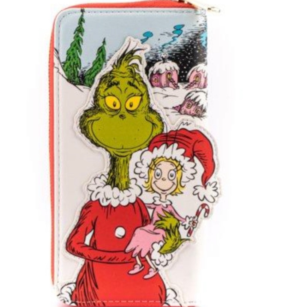 - Loungefly Dr. Seuss The Grinch Chimney Thief Mini Backpack and Wallet - Picture 6 of 8